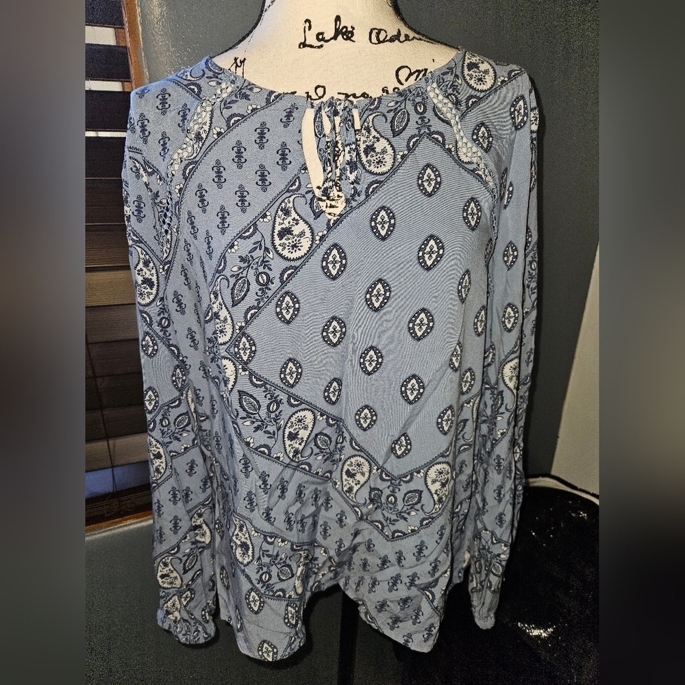 Como Vintage Womams Long Sleeve Blouse Size Xl